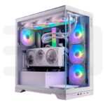 Case XPG INVADER X WHITE X4 FAN ARGB Mid Tower, ATX, Micro-ATX, Mini-ITX.
