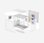 Case DEEPCOOL CG530 4F WHITE, Mid-Tower, mATX, ATX, x4 Fan ARGB - Imagen 4