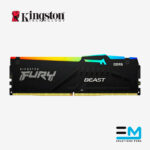 Memoria Kingston Fury Beast 16GB DDR5-6000 MT/s, CL36, Intel XMP/AMD EXPO RGB