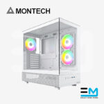 Case MONTECH XR WHITE, Mid-Tower, mATX, ATX, x3 Fan ARGB, USB-c