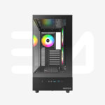 Case MONTECH XR BLACK, Mid-Tower, mATX, ATX, x3 Fan ARGB, USB-c - Imagen 2