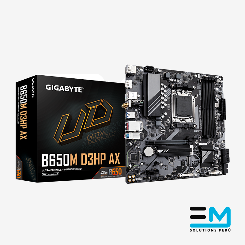 B650M D3HP AX Motherboard GIGABYTE B650M D3HP AX, Chipset AMD B650, Socket AMD AM5, mATX - Imagen 1
