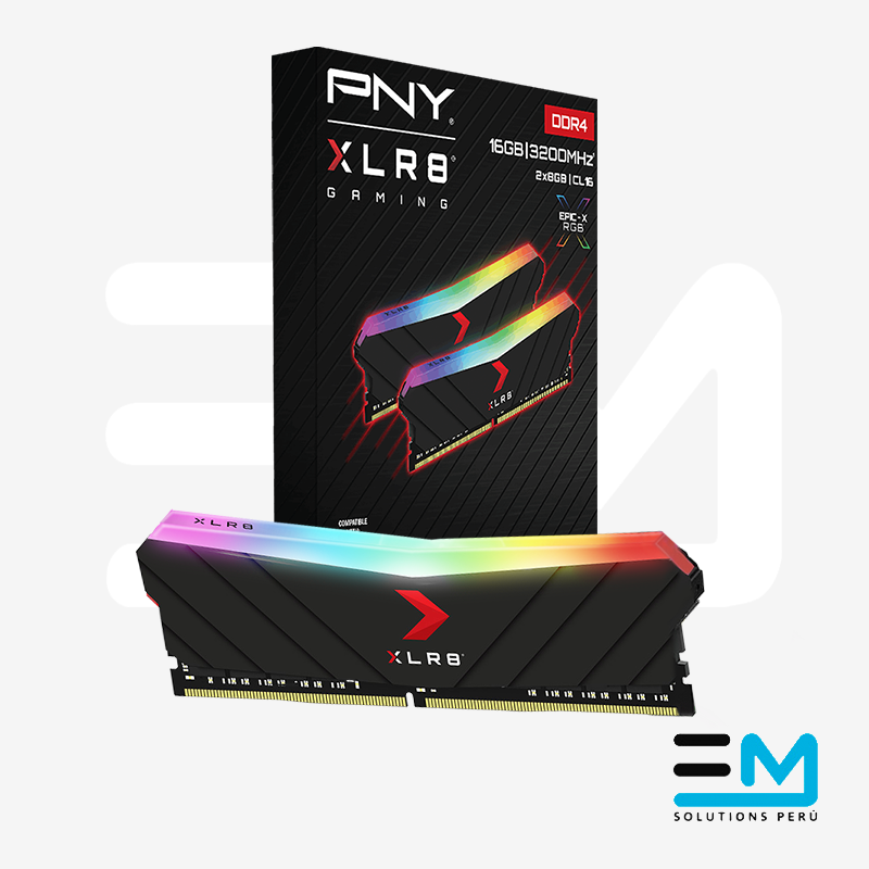 XLR8 Memoria RAM XLR8 Gaming EPIC-X RGB 2x8GB DDR4-3200MHz, CL16, Intel XMP/AMD EXPO - Imagen 1
